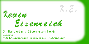 kevin eisenreich business card